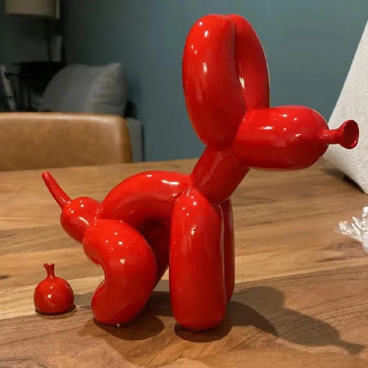 Ballon-Hundefigur Auf Einem Spaziergang – Charmante Elegante Dekoration 1