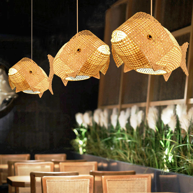 BambooFish Hängelampe Asiatischer Stil – Einladende Atmosphäre für Ihr Esszimmer 5