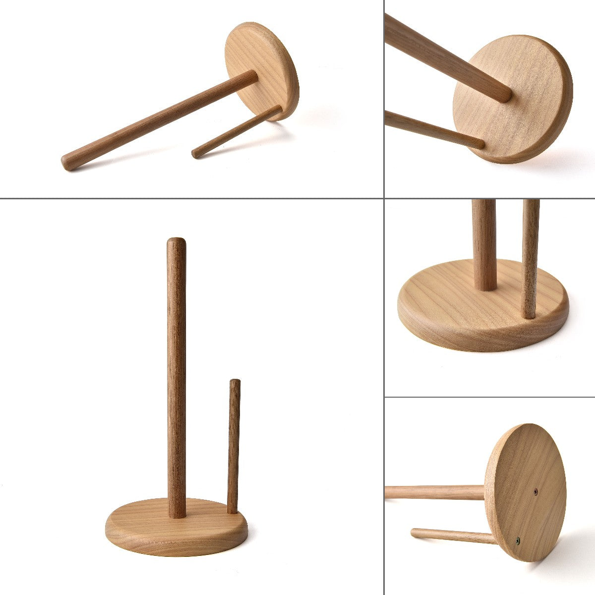 Bill.F® Doppelpoliger Papierhandtuchhalter Aus Holz – Stilvolle Küchenorganisation Mit Teakholz 7
