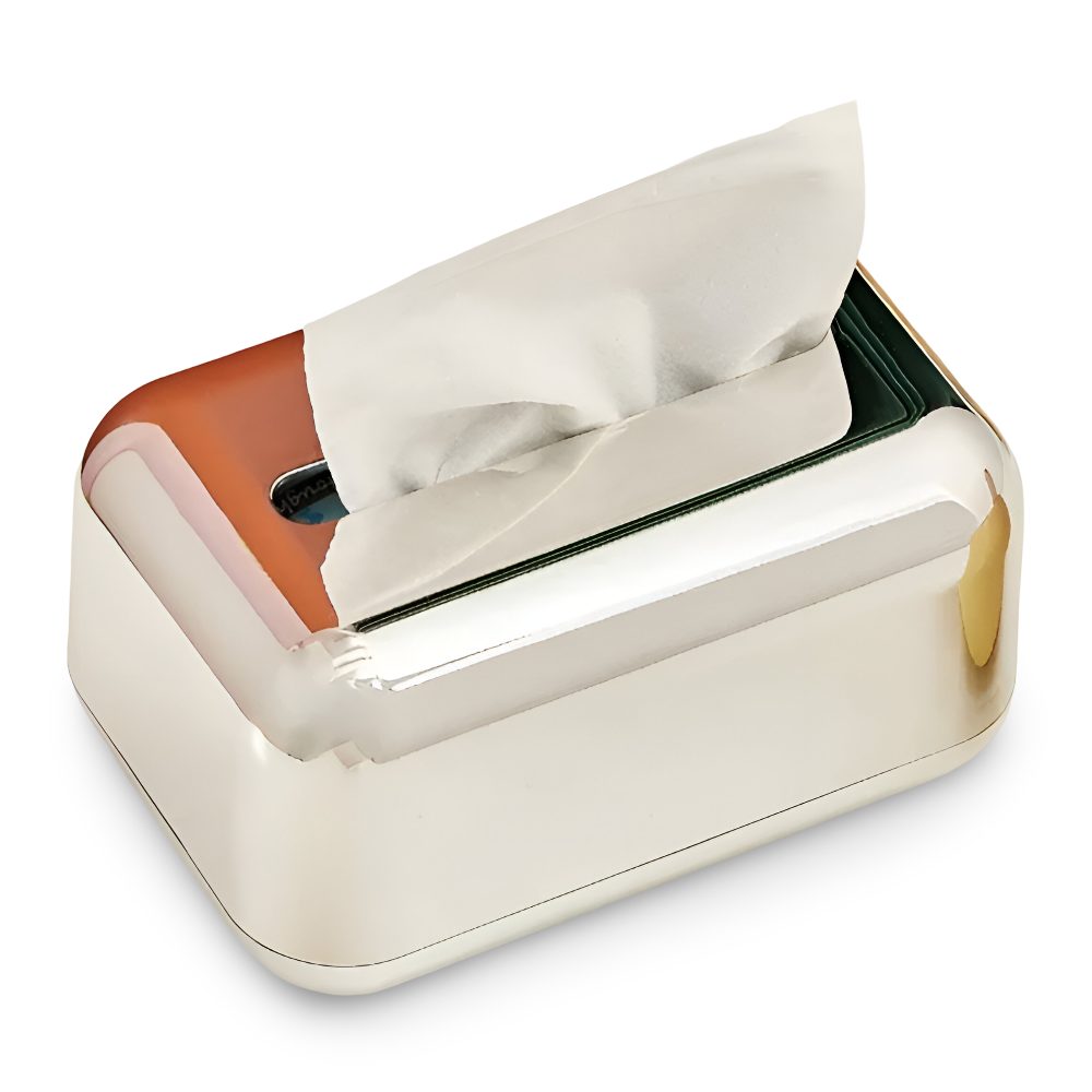 CaseDeluxe Spiegelbox Gold – Stilvolle Aufbewahrung für Taschentücher 9