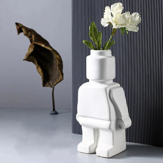 Dekorative Keramikvase Robotikdesign – Verspielt Und Einzigartig Für Jedes Zuhause 1