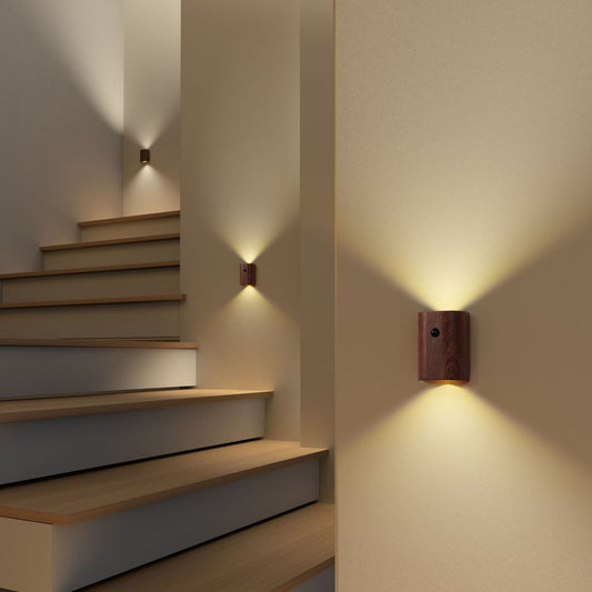 Erb Kabellose Wandleuchte Helle Birke – Stilvolle Automatische Lichtquelle 1