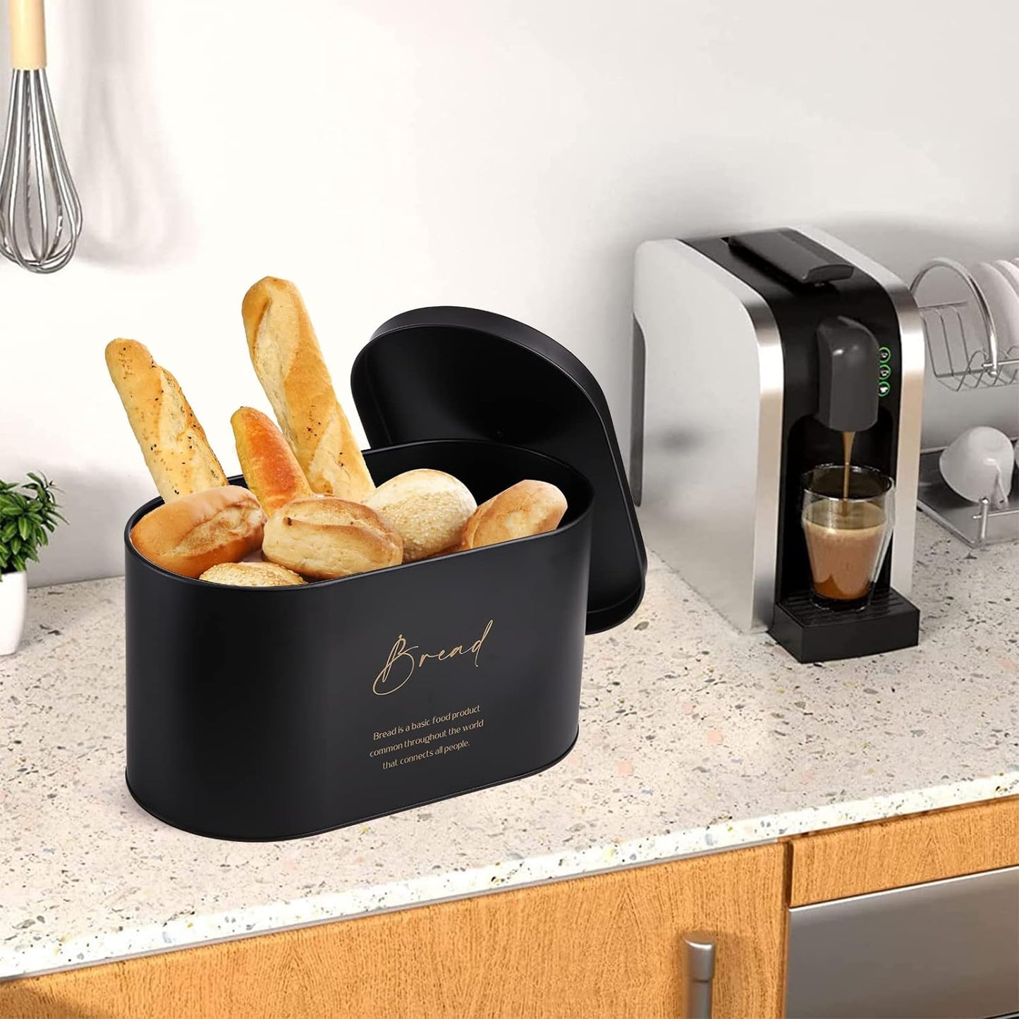Esnbia Brotkasten Und Kanister-Set – Elegante Aufbewahrung Für Ihre Küche 6
