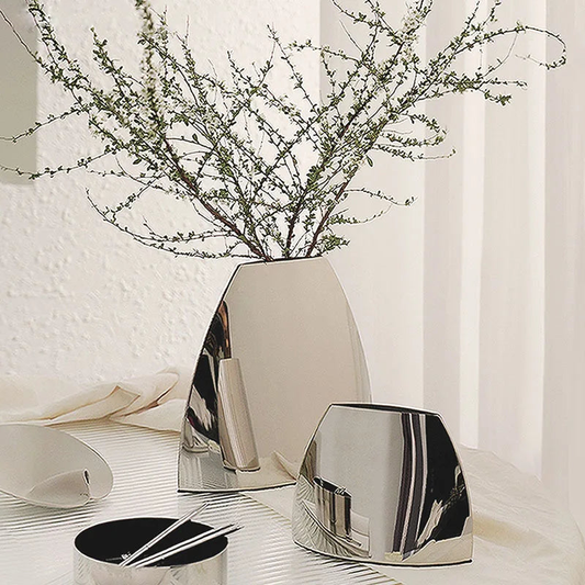 Lustre Arc Metall-Blumenvase Groß – Elegante Raffinesse Für Ihr Zuhause 1