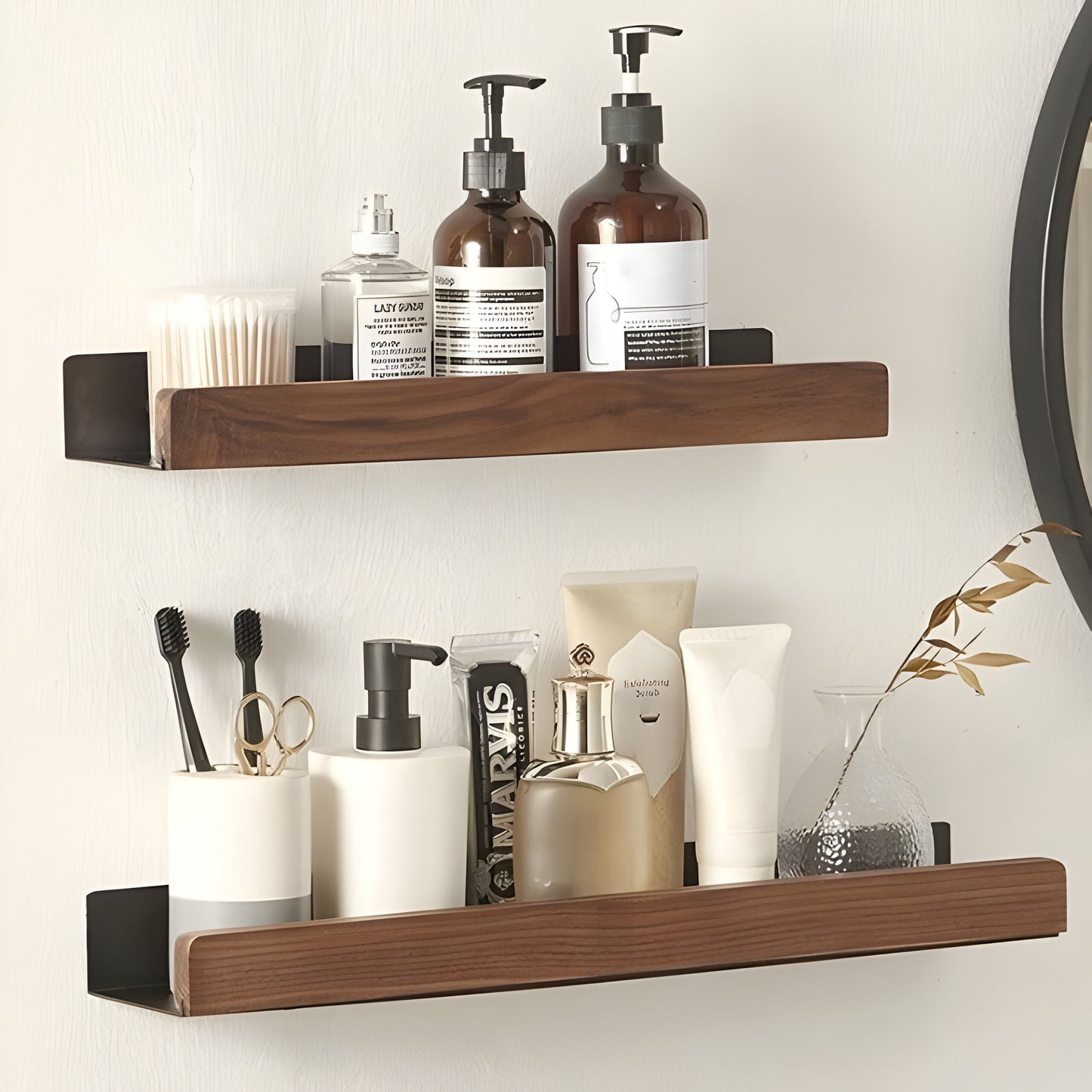 LuxeWood Badezimmerregal aus Massivholz – Elegantes Design für Stil und Ordnung 8