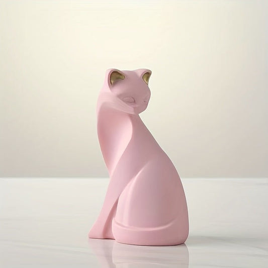 Minimalistische Katzenstatue Aus Kunstharz – Beruhigende Eleganz Für Ihr Zuhause 3
