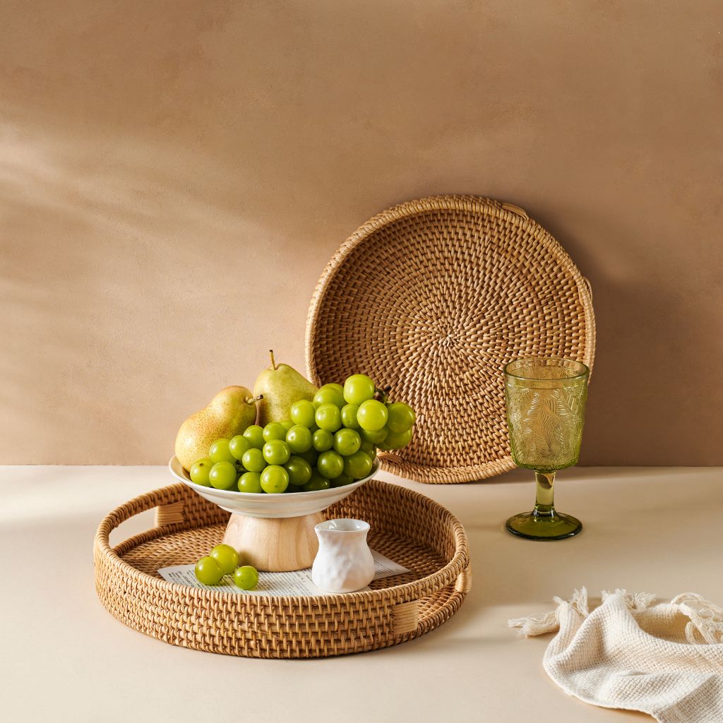 Natürliches Rattan-Tablett 30 cm – Stilvolle Eleganz Für Ihr Zuhause 4