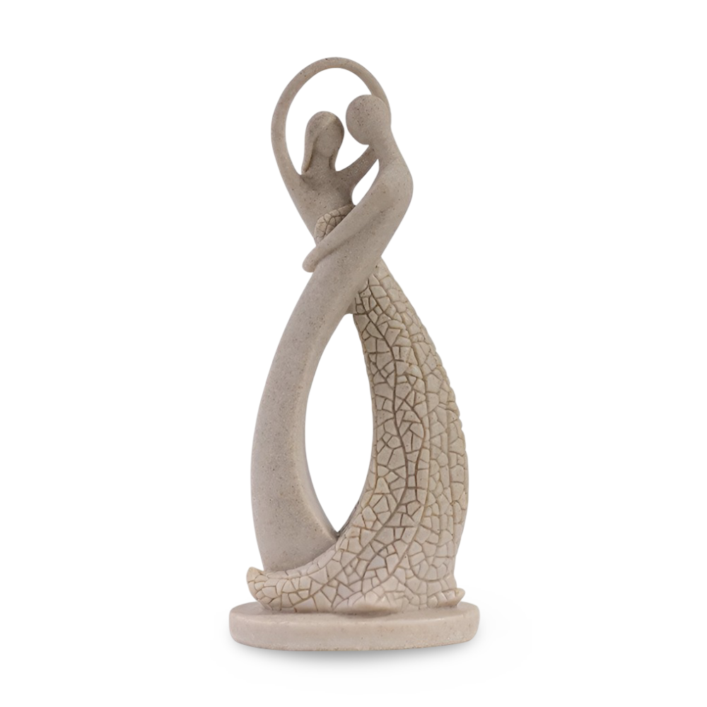 **Romantische Sandstein Paar Dekor Figuren – Elegante Resin Skulptur für Stilvolle Akzente** 7
