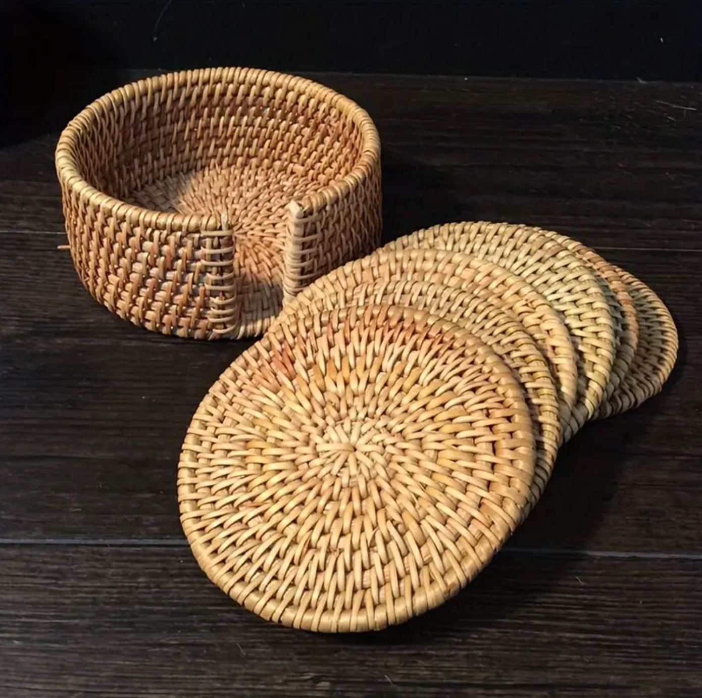 Rustikales Bambus-Rattan-Untersetzer-Set – Stilvolle Eleganz für Ihr Zuhause 3
