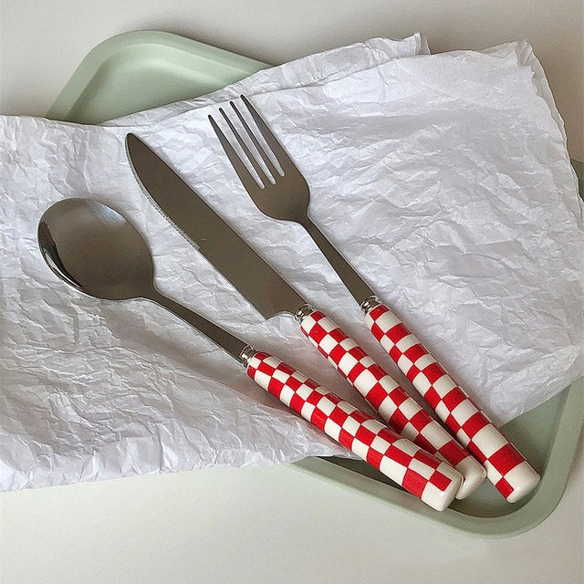 Schachbrett Edelstahlbesteck Set – Elegantes Design Für Schachliebhaber 14
