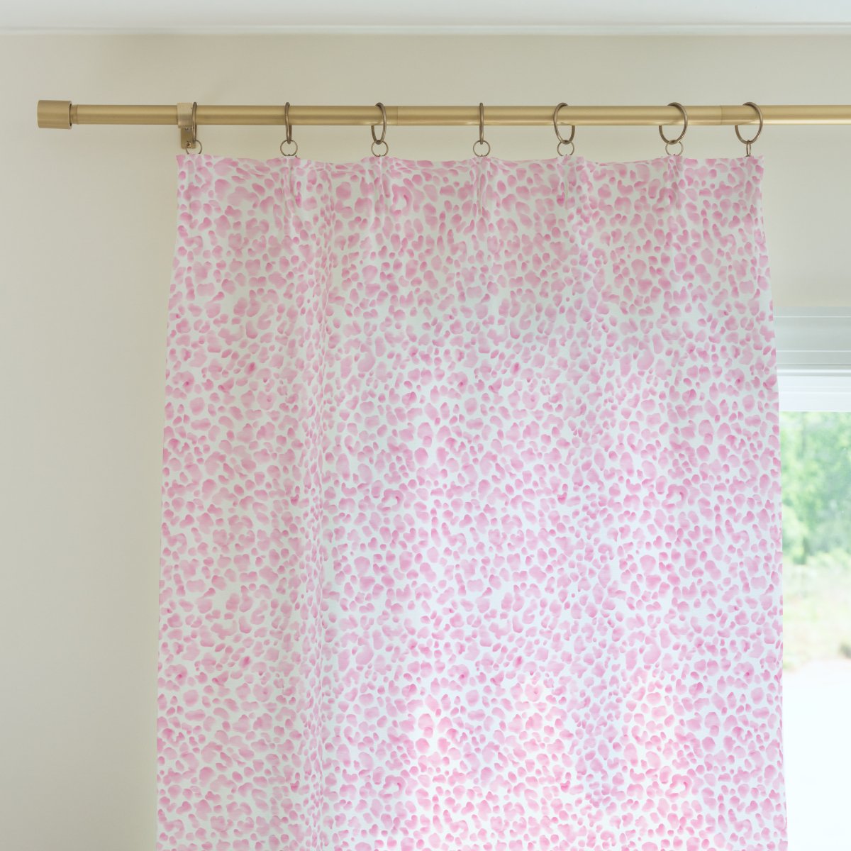 Southern Preppy Pink Cheetah Vorhangpaneel – Elegante Fensterdekoration Für Kinderzimmer 0