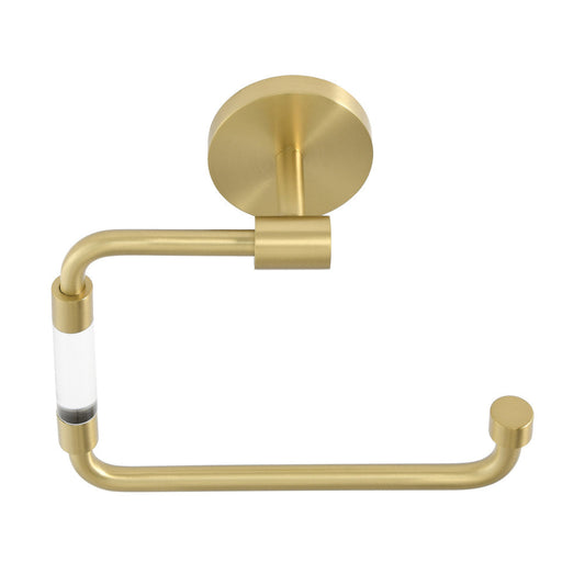 Toilettenpapierhalter Aus Verre-Acryl – Stilvolles Badezimmer-Accessoire In Gebürstetem Gold 1