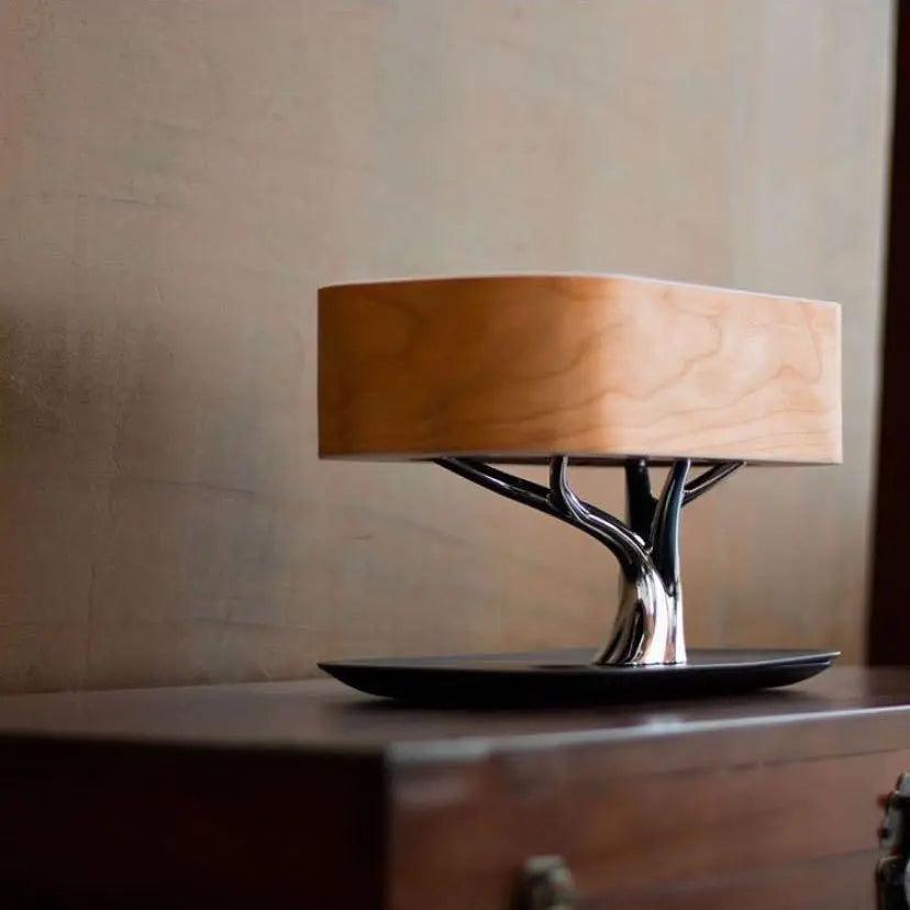 **Zeitgenössische Tischlampe aus Glas** – Elegante Beleuchtung mit kabelloser Ladefunktion 5