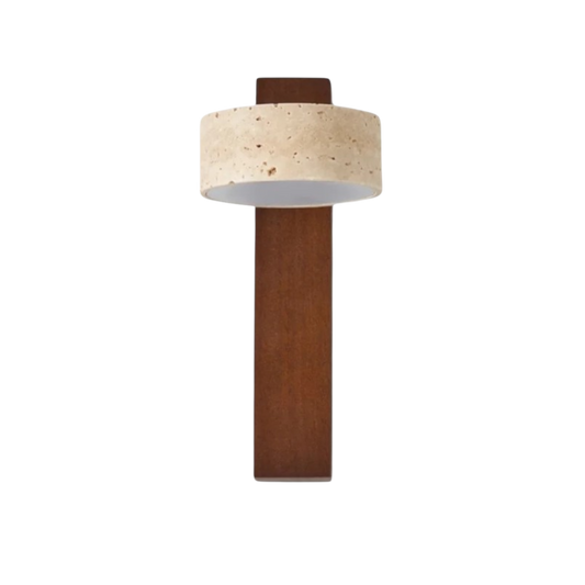 Wandleuchte Steinholzsäule - Natürliches Holzdesign