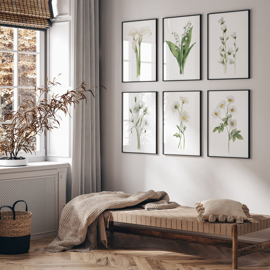 <strong>Botanische Wandkunst Set – Elegante Aquarellblumen für Ihr Zuhause</strong> 1