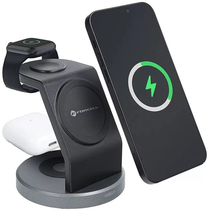 <strong>Forcell 3in1 Solid Mag Kabelloses Ladegerät</strong> – Effizientes Laden für Alle Geräte 0