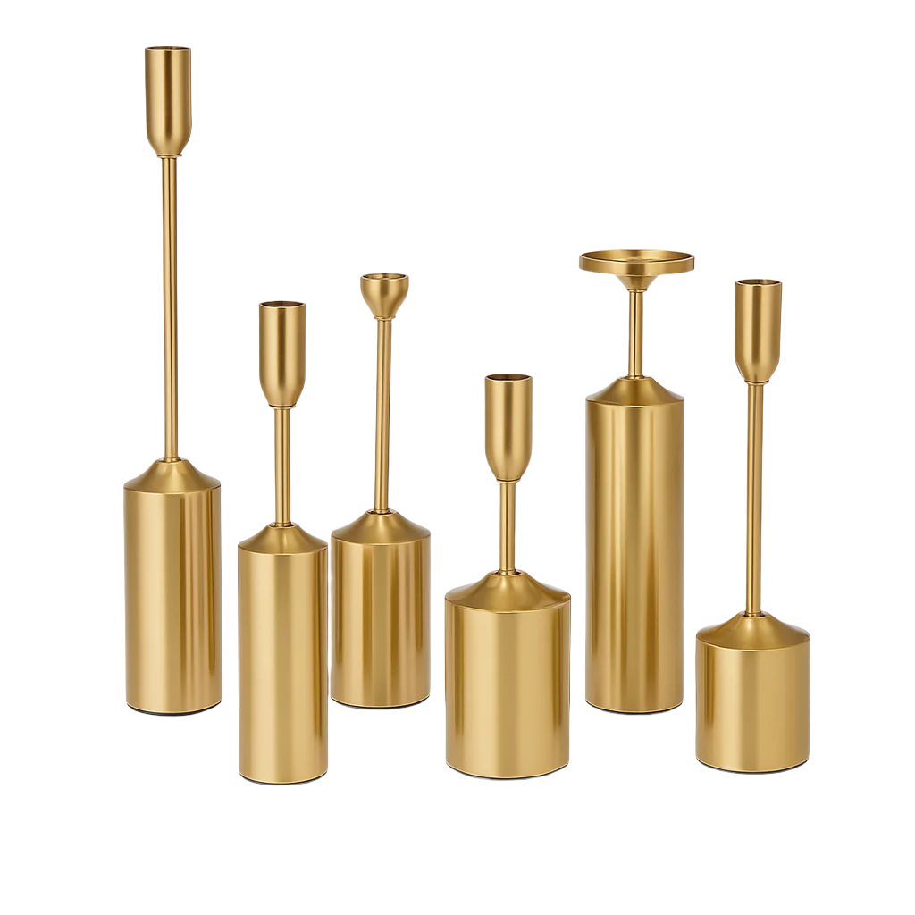<strong>Modernes Luxus-Kerzenhalter-Set Aus Metall</strong> – Elegantes Design Für Stilvolles Ambiente 0