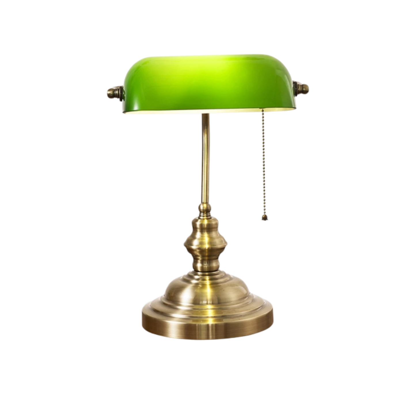 Bankierslampe Messinggrün - Elegantes Messing-Finish