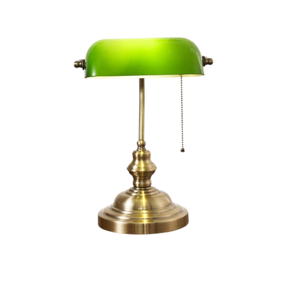 Bankierslampe Messinggrün - Elegantes Messing-Finish