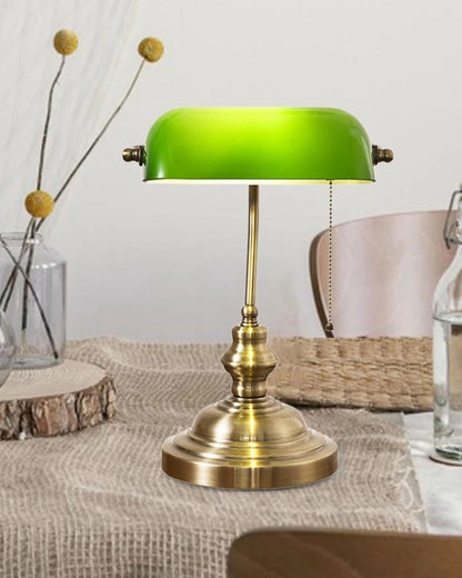 Bankierslampe Messinggrün - Elegantes Messing-Finish