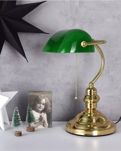 Bankierslampe Messinggrün - Elegantes Messing-Finish