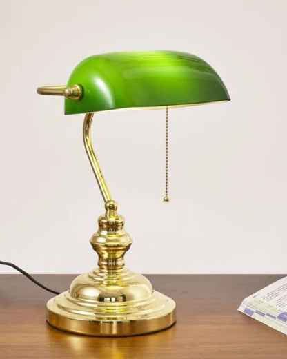 Bankierslampe Messinggrün - Elegantes Messing-Finish