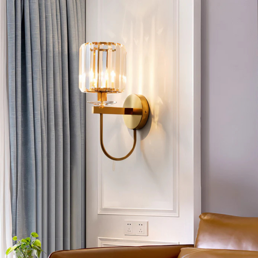 Kristallglas-Wandleuchte - Vintage Charme mit LED
