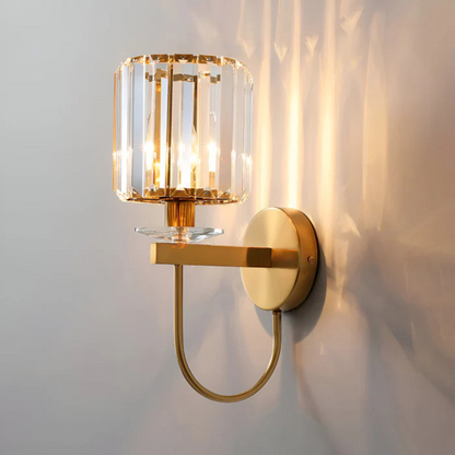 Kristallglas-Wandleuchte - Vintage Charme mit LED