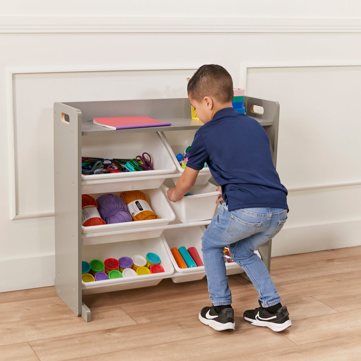 **3-Stufiger Organizer Mit Regal Und 9 Behältern – Praktische Lösung Für Ordnung** 7