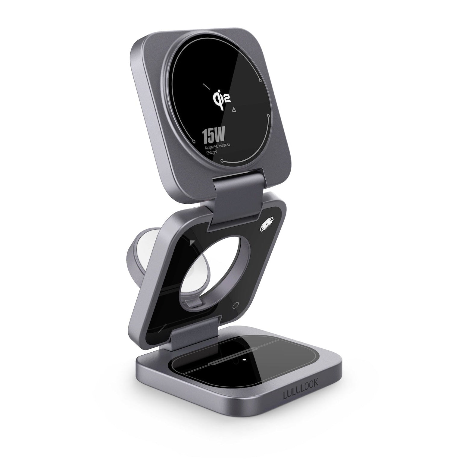 3-in-1 Kabellose Ladestation Qi2 – Praktisches Schnellladen für Apple-Geräte 0