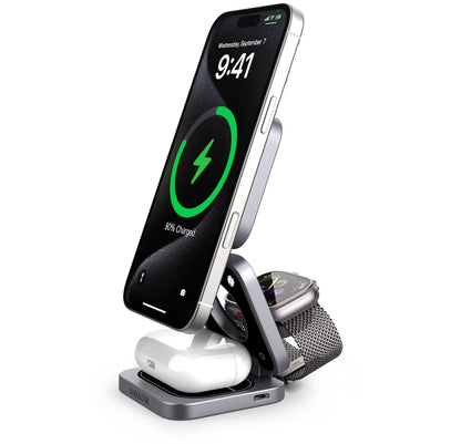 3-in-1 Kabellose Ladestation Qi2 – Praktisches Schnellladen für Apple-Geräte 4