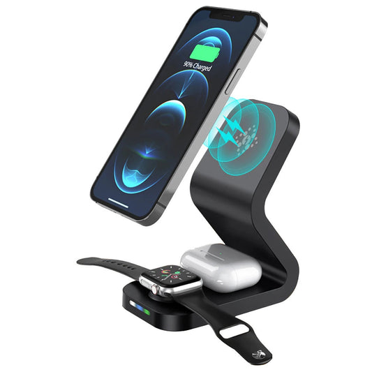 3-in-1 Magnetische Qi-Ladestation – Effizientes Laden Für Ihre Geräte 0