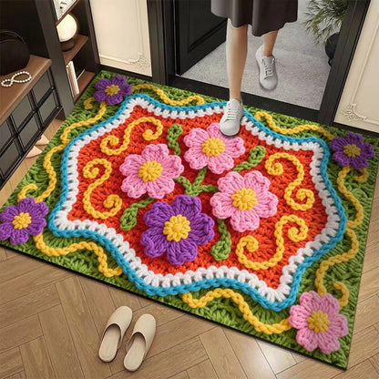 3D-Floral-Garn Bodenmatte – Stilvolle Eleganz Für Jeden Raum 14