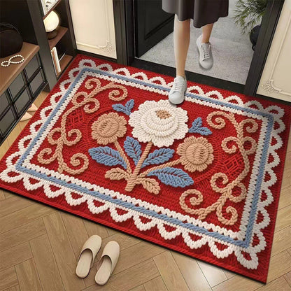 3D-Floral-Garn Bodenmatte – Stilvolle Eleganz Für Jeden Raum 31