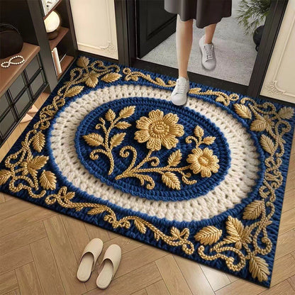 3D-Floral-Garn Bodenmatte – Stilvolle Eleganz Für Jeden Raum 32