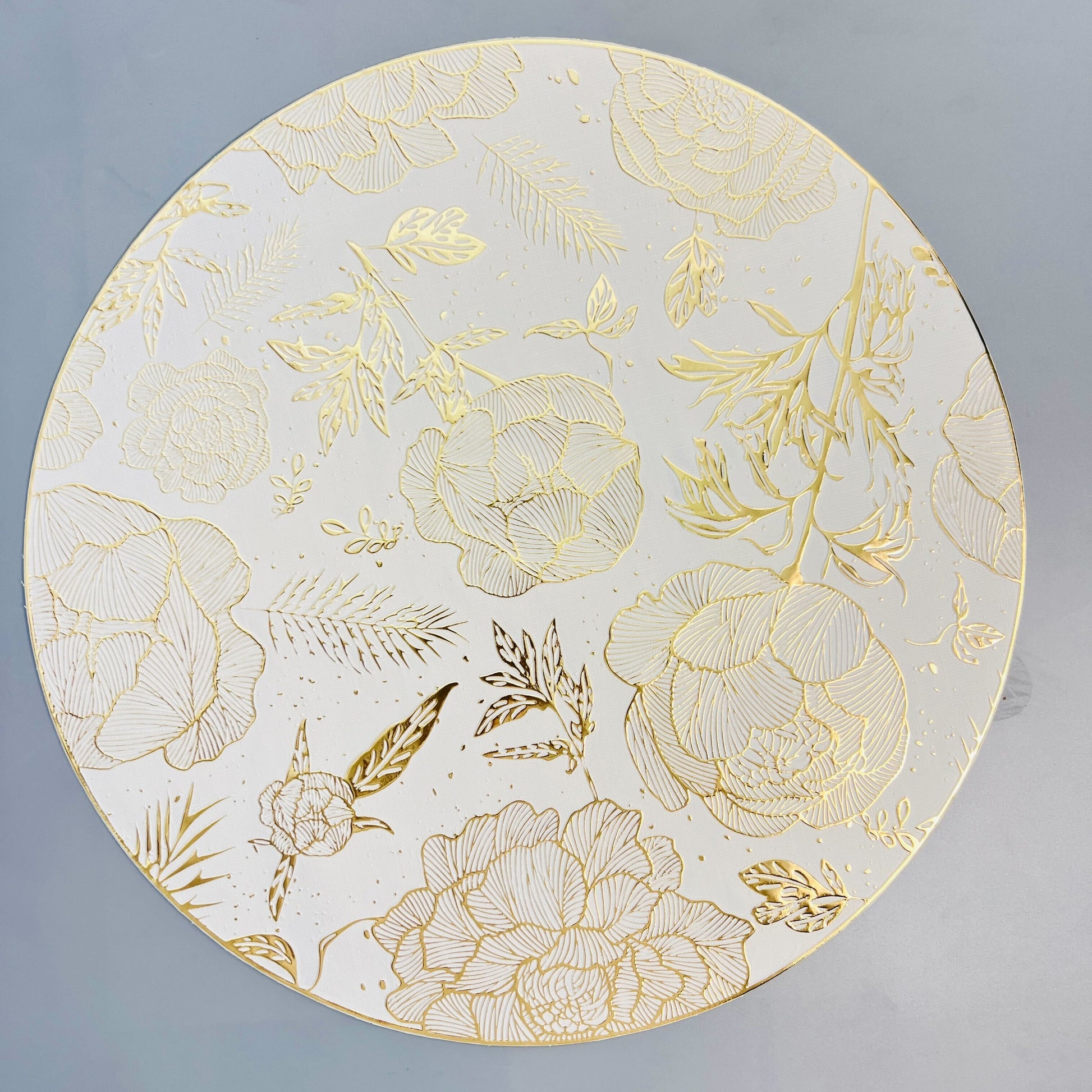 6 Stück Abwaschbare Tischsets Gold & Weiß – Stilvolle Eleganz Für Jeden Anlass 0