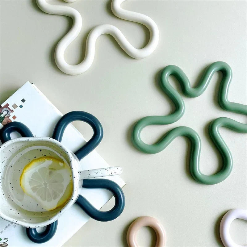 Afralia Silikon-Tischmatten-Set – Elegante Geometrische Tischdeko 5