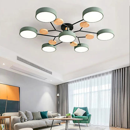 Afralia™ Moderne LED-Deckenleuchte Holz & Eisen – Elegante Akzente Für Ihr Zuhause 5