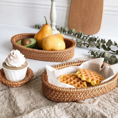 Akito Ovaler Handgeflochtener Rattankorb – Stilvolles Design Für Ihre Küche 2