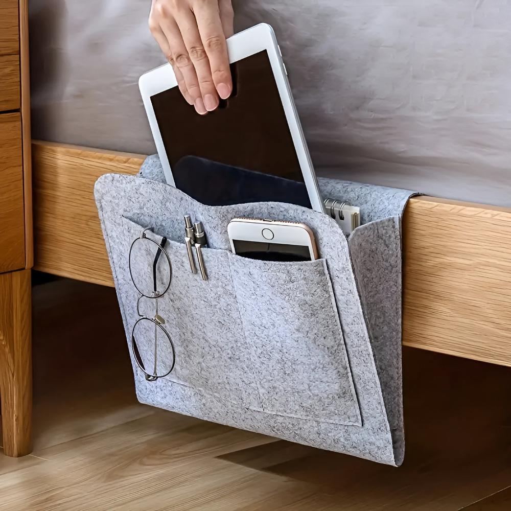 All-in-One Nachttisch-Organizer Grau – Ordnung Für Ihr Schlafzimmer 1