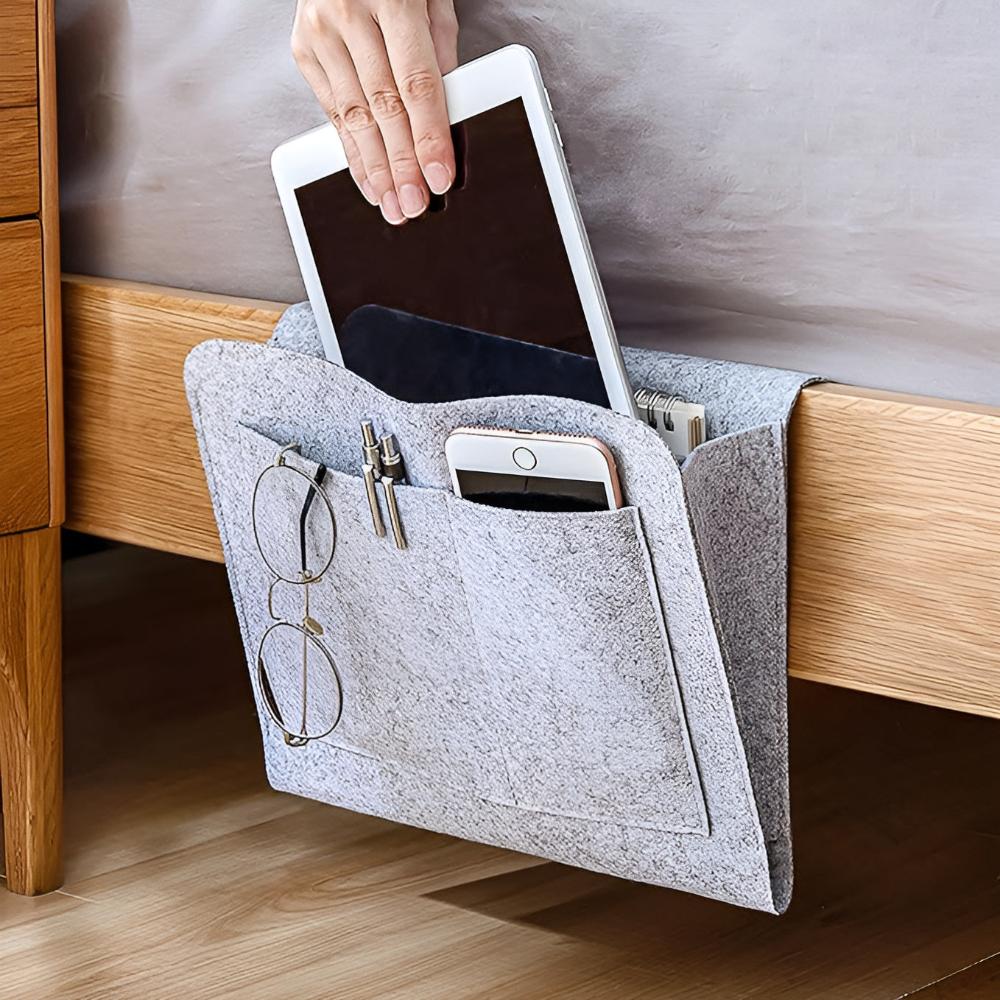 All-in-One Nachttisch-Organizer Grau – Ordnung Für Ihr Schlafzimmer 7