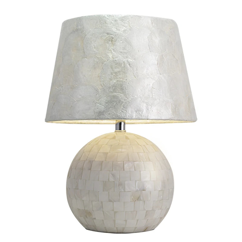 Amerikanische Natürliche Muschel Tischlampe – Maritime Eleganz für Ihr Zuhause 3