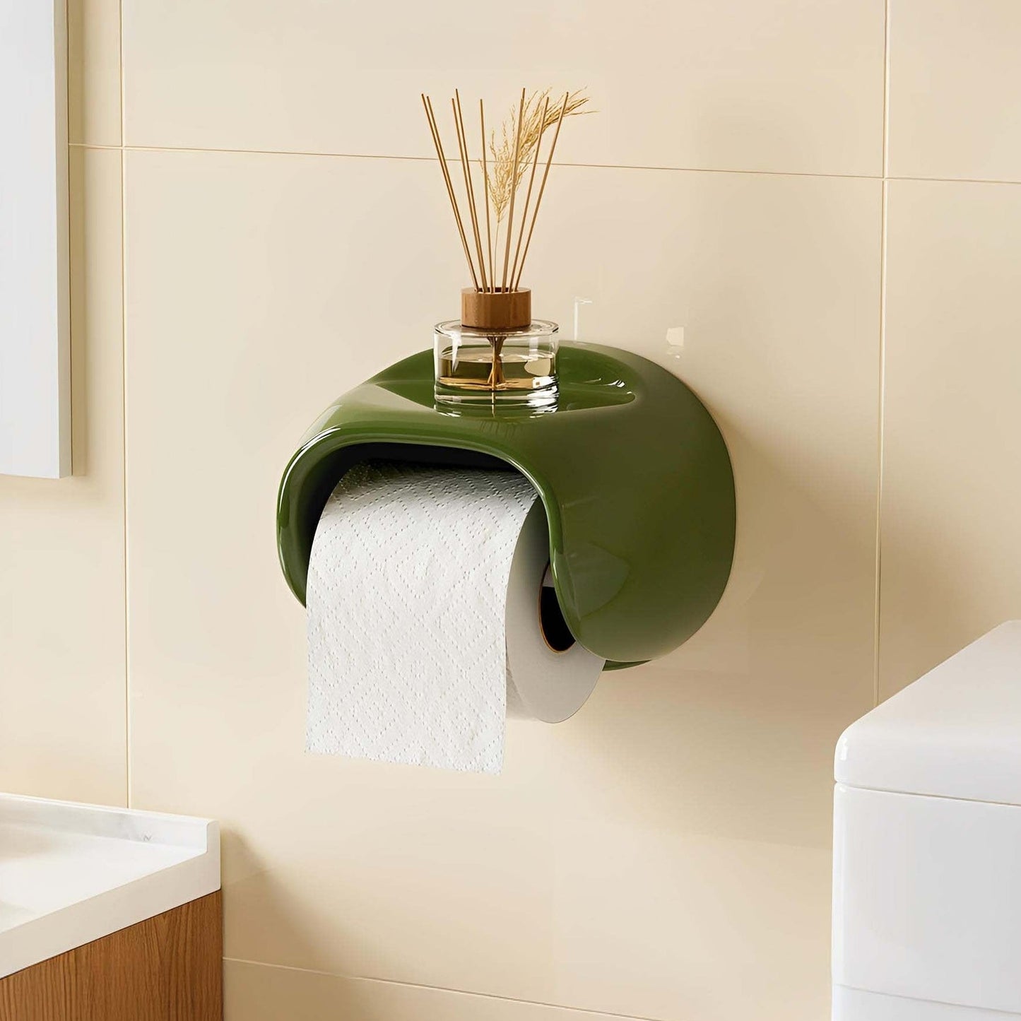 Arco Toilettenpapierhalter Retro-Modern – Elegante Funktionalität für Ihr Badezimmer 2