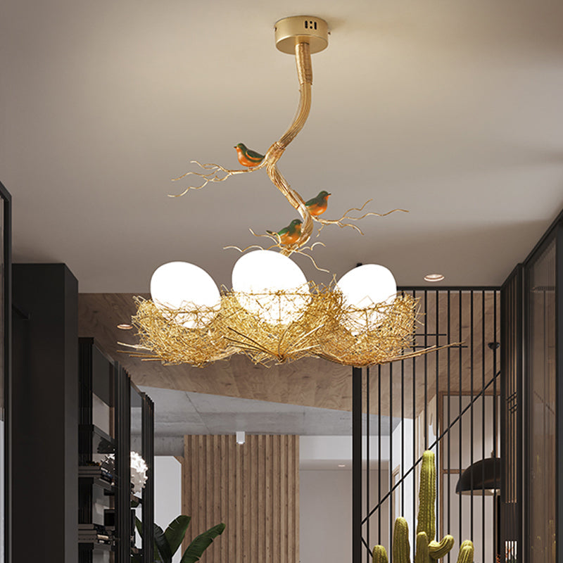 **Artistry Milchweißer Glaskugel-Kronleuchter** – Elegante Lichtakzente für Ihr Zuhause 8