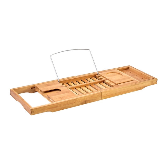**Badezimmer Bambus Badewannen Caddy – Stilvolle Ablage für Entspannung** 2