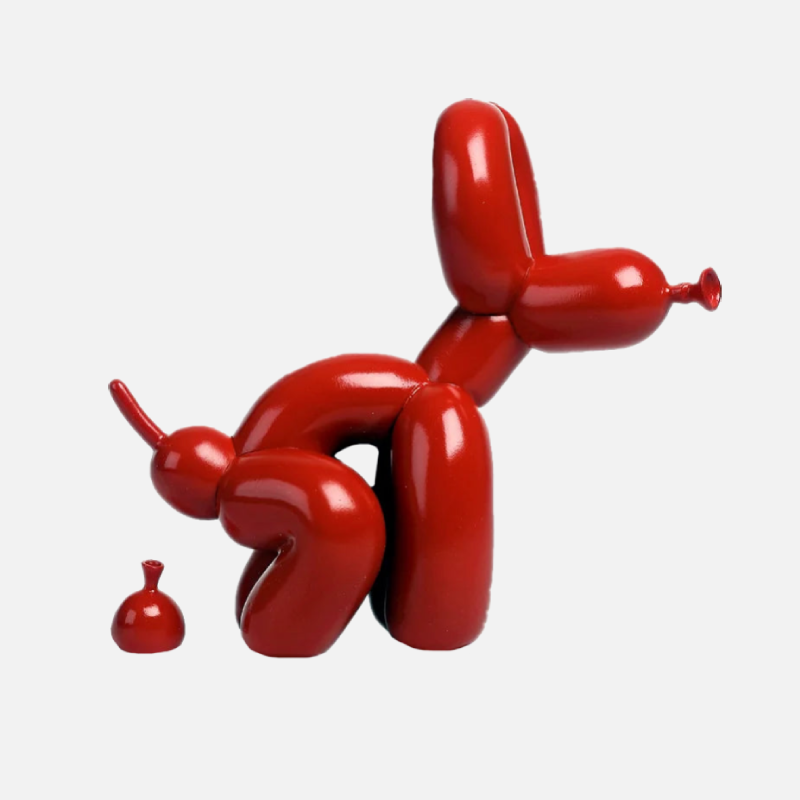 Ballon-Hundefigur Auf Einem Spaziergang – Charmante Elegante Dekoration 0