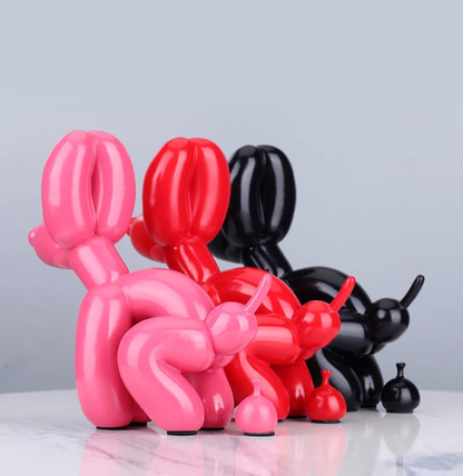 Ballon-Hundefigur Auf Einem Spaziergang – Charmante Elegante Dekoration 3