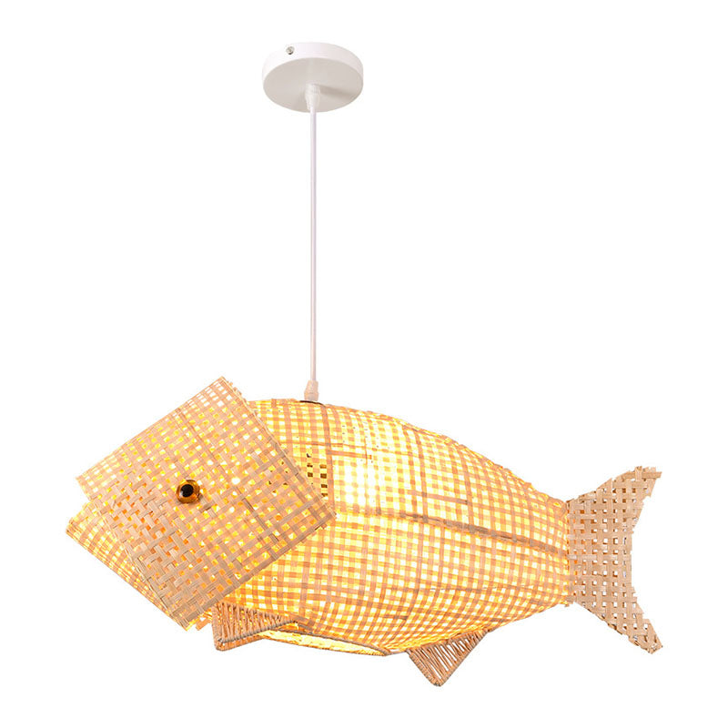 BambooFish Hängelampe Asiatischer Stil – Einladende Atmosphäre für Ihr Esszimmer 2
