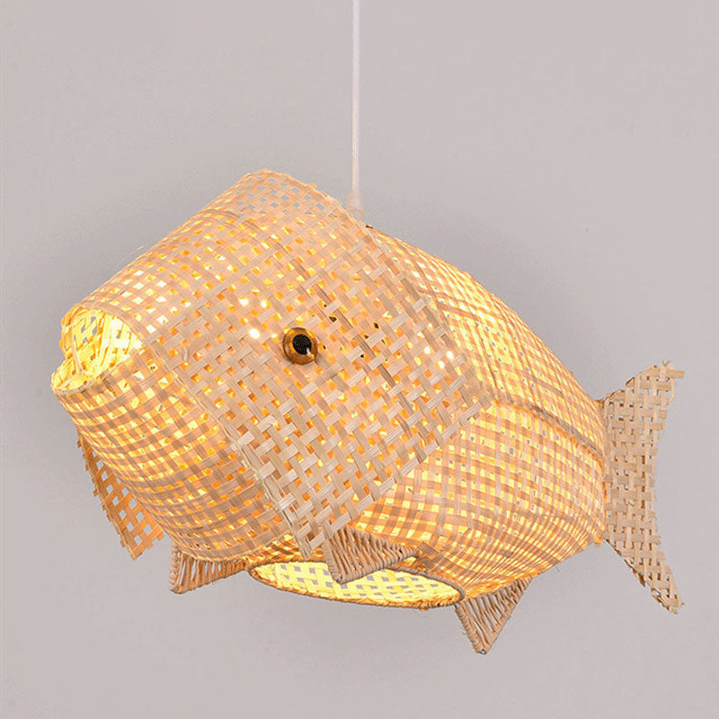 BambooFish Hängelampe Asiatischer Stil – Einladende Atmosphäre für Ihr Esszimmer 4