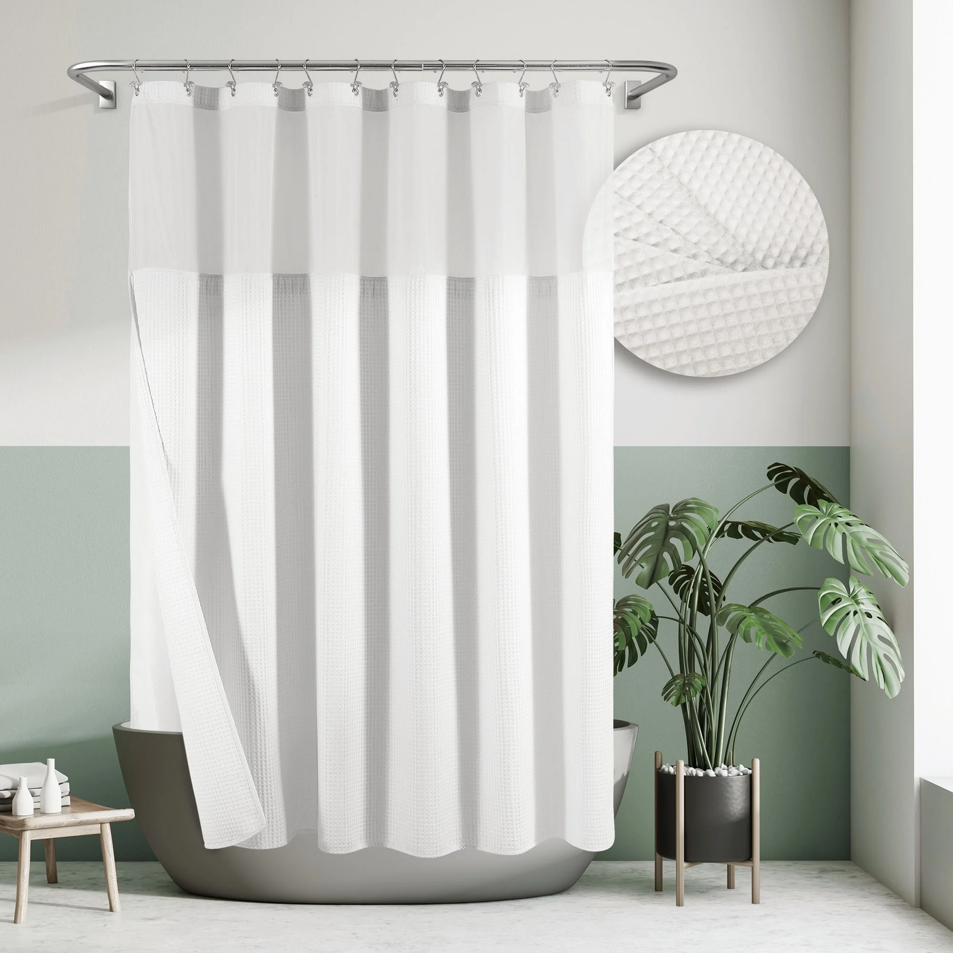 Barossa Design Duschvorhang Waffelmuster – Eleganz Für Ihr Badezimmer 1